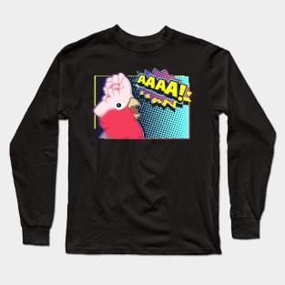 Screaming Galah Cockatoo Comic Long Sleeve T-Shirt